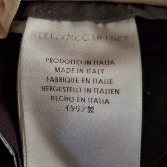 Stella McCartney Black Denim trimmed  Blue Velvet Slim Ankle Zip Jeans 27 - Picture 13 of 15